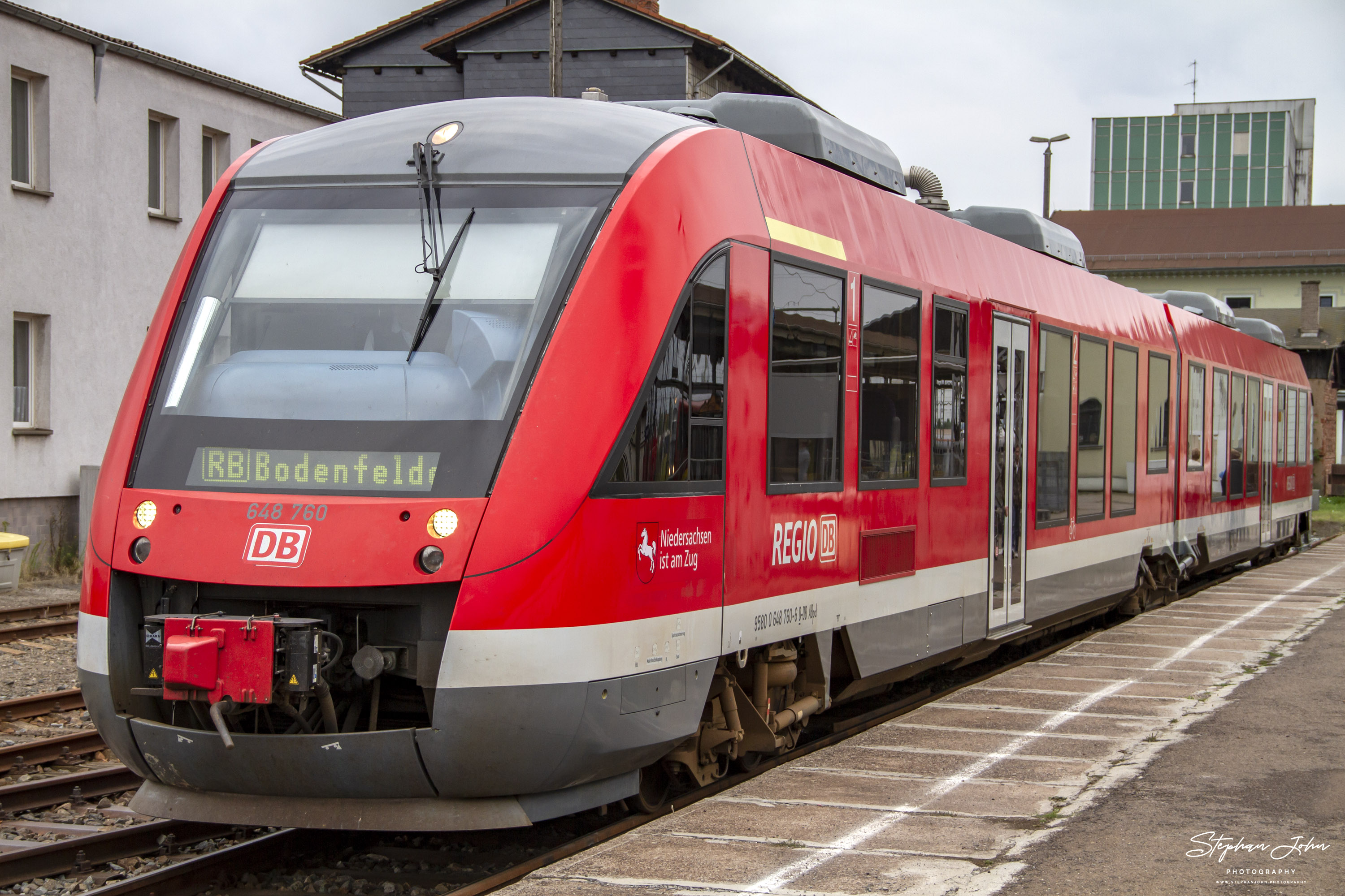 <p>VT 648 760 von DB Regio steht in Nordhausen zur Abfahrt in Richtung Bodenfelde</p>