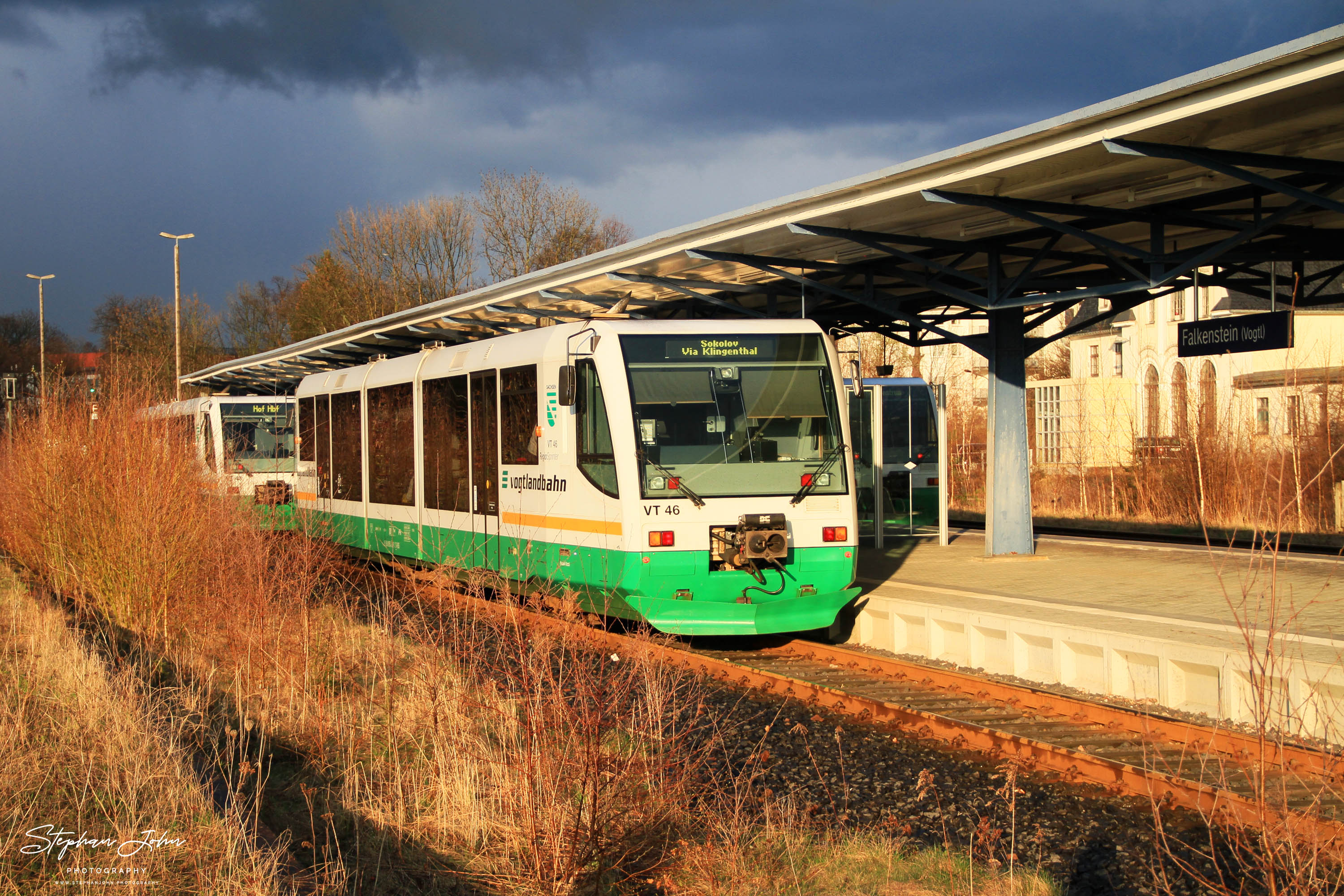 <p>Regio-Shuttle der Vogtlandbahn im Bahnhof Falkenstein (Vogtl)</p>