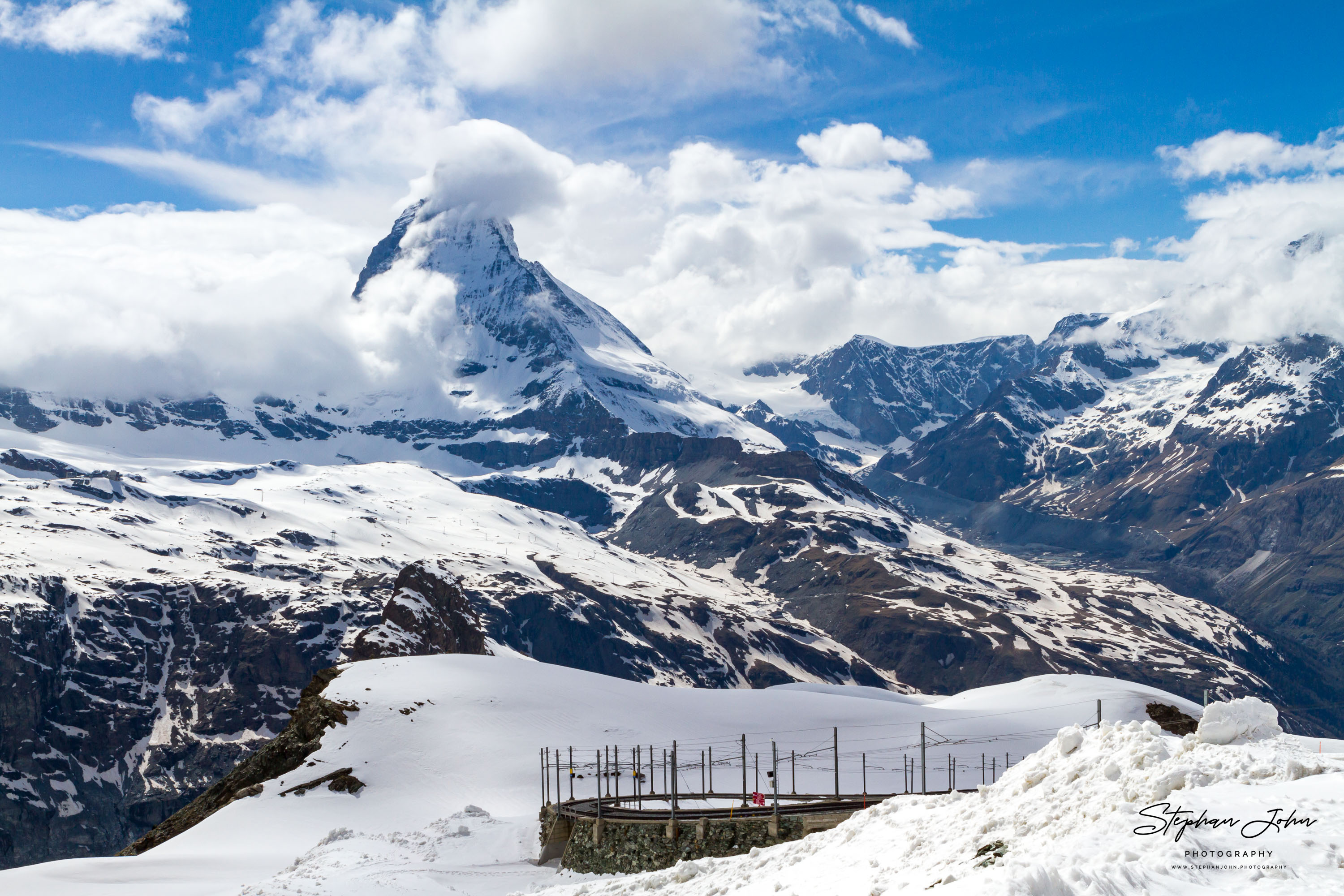 Blick vom Gornergrat auf das Matterhorn