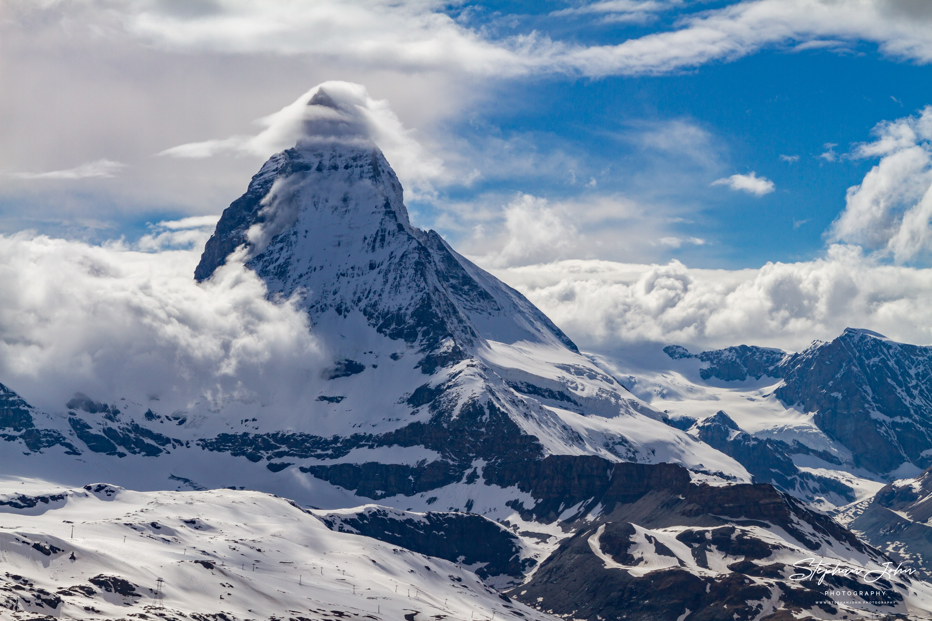 Blick vom Gornergrat auf das Matterhorn