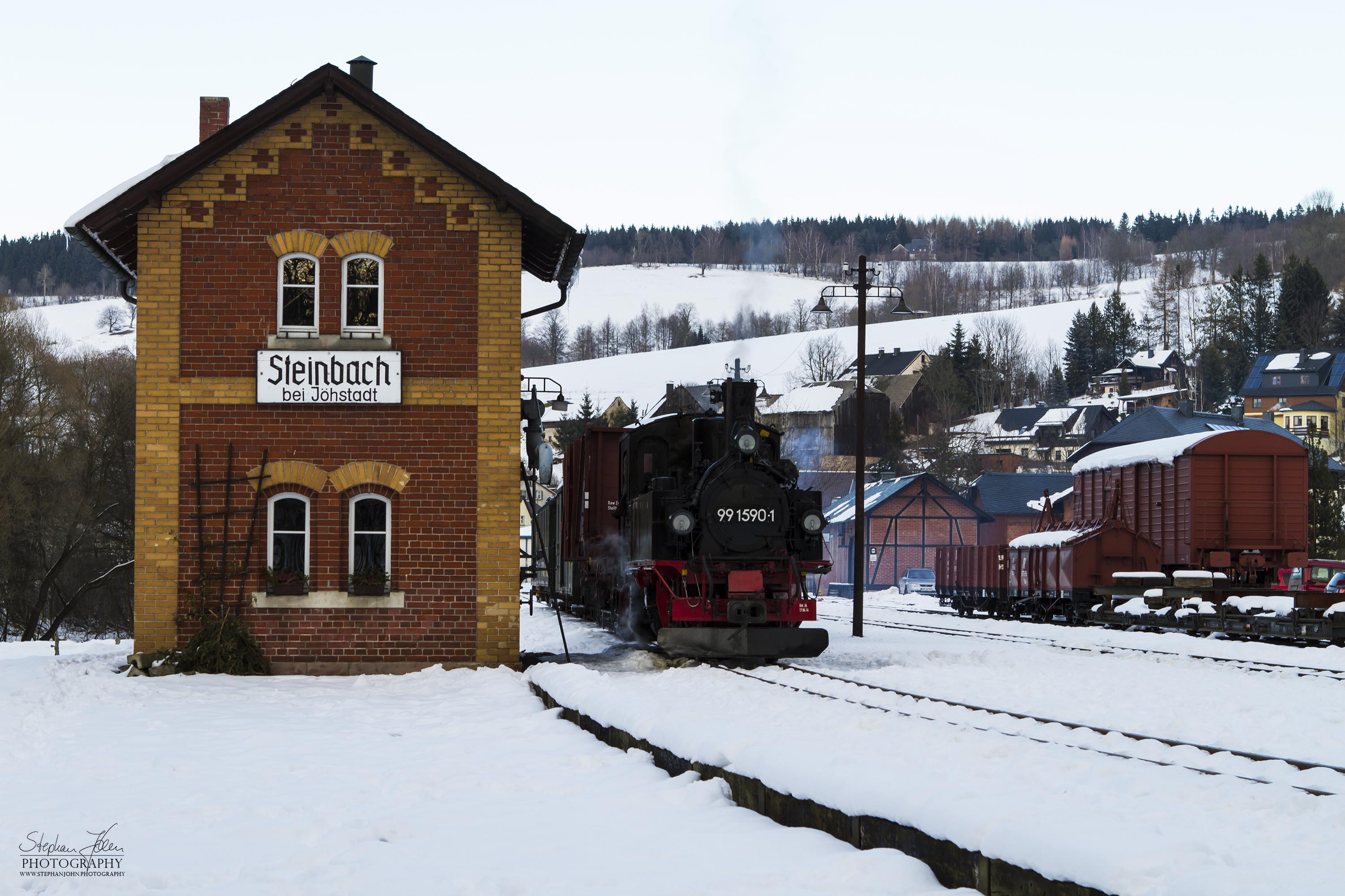 Fotosonderzug der Preßnitztalbahn in Steinbach