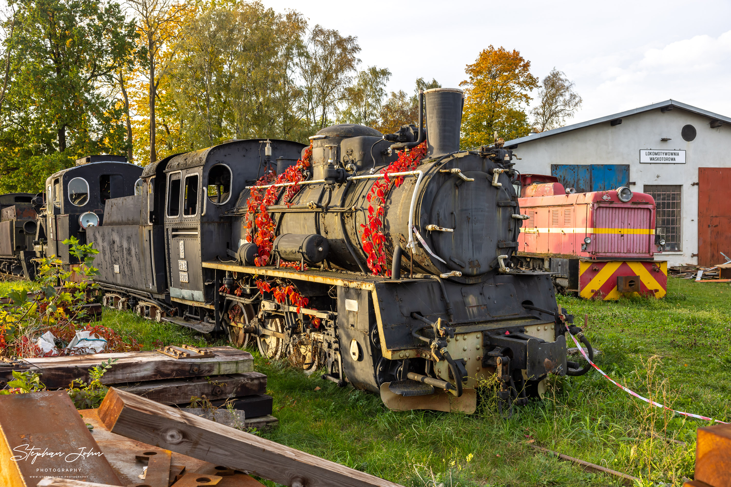 Abgestellte Loks im Bw der Schmalspurbahn Köslin. Ob diese jemals aufgearbeitet werden?