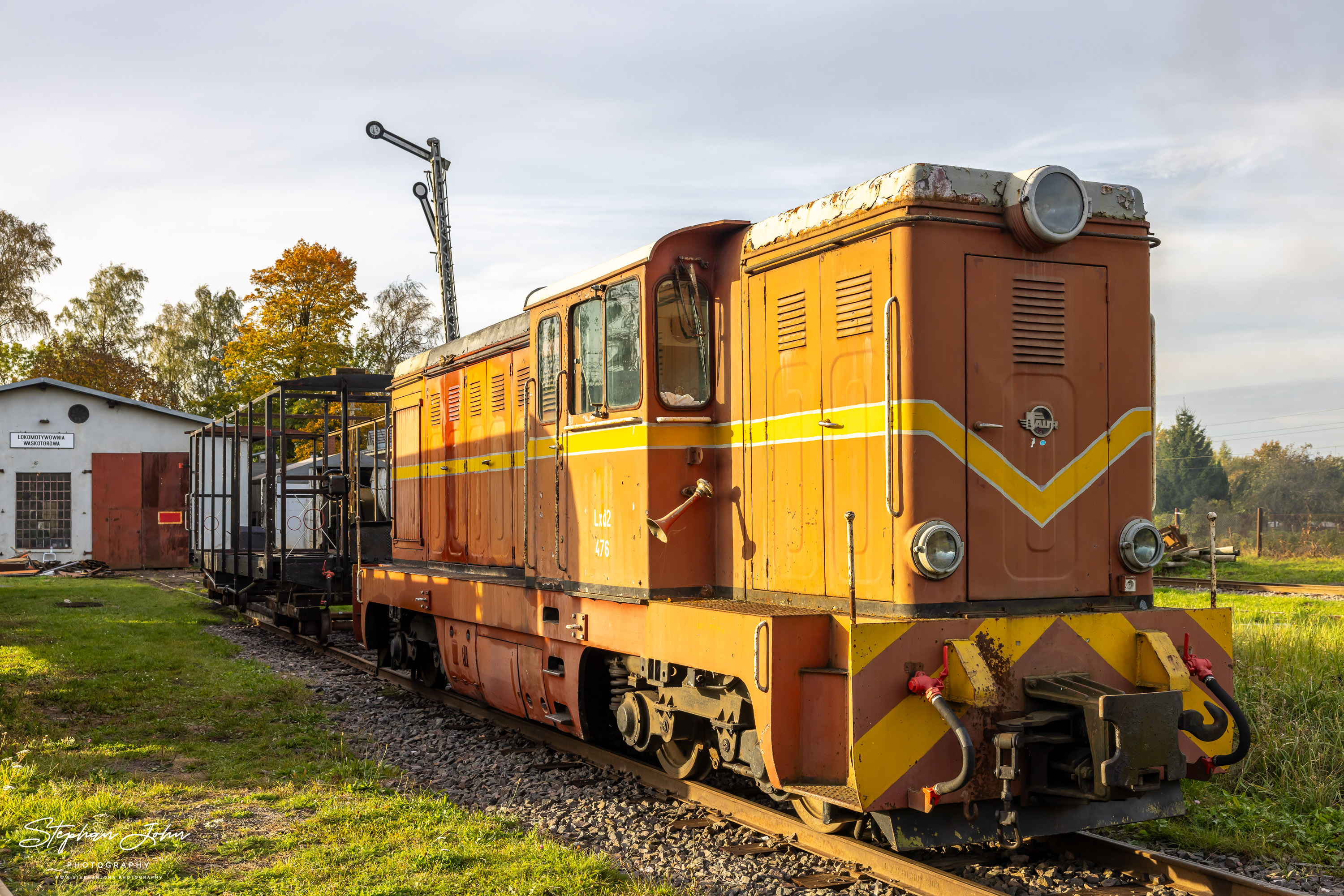 Lok Lxd2 (FAUR L45H) 476 abgestellt im Bw der Schmalspurbahn Köslin