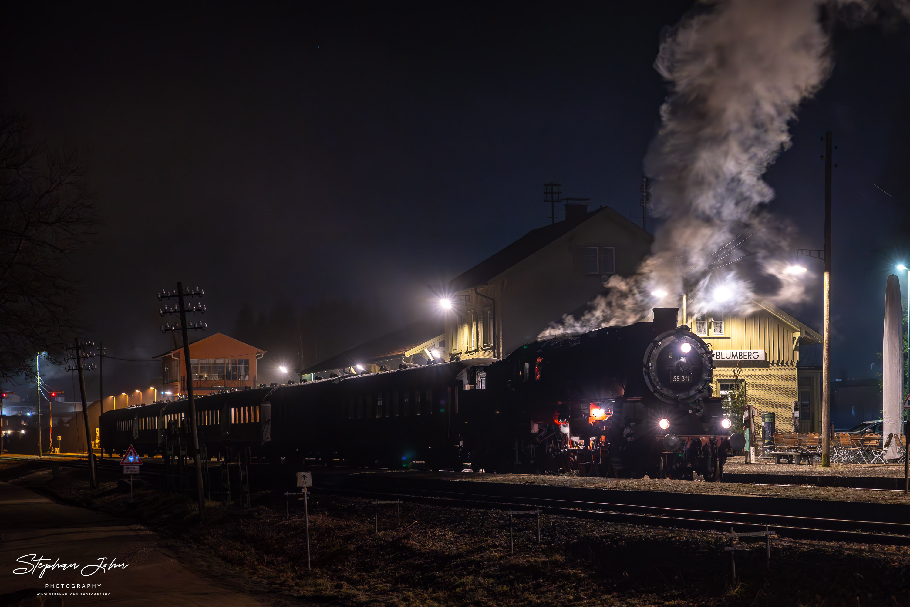 Winterdampf bei der Sauschwänzlebahn